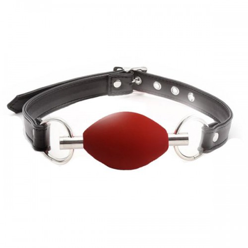 Silicone Ø 42.5 mm Oval Ball Gag - Red