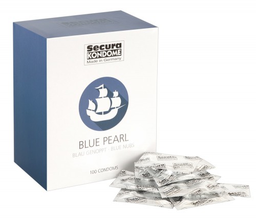 Blue Pearl - 100 condooms met stimulerende noppen
