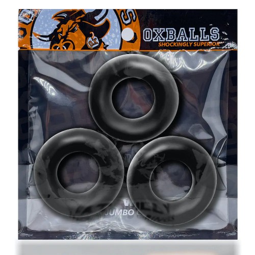 Fat Willy Cockring 3-Pack - Black by Oxballs 