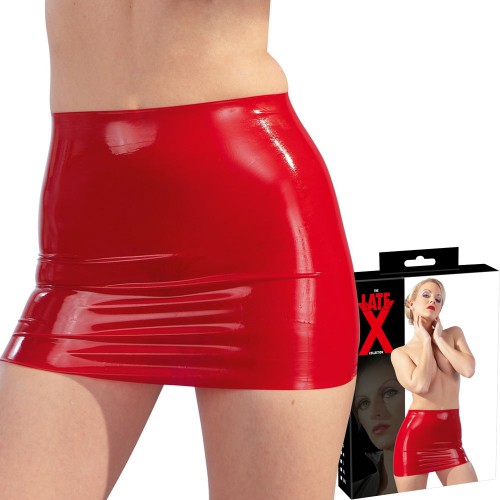 Rode Latex Mini Rok van LATE-X Fetish Wear - 29000333031