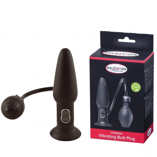 Malesation Opblaasbare Butt Plug met Vibratie