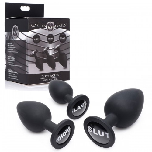 De ''Dirty Words'' Buttplug-set van Master Series