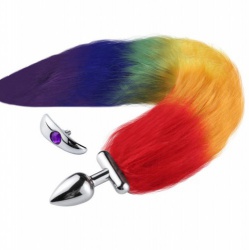 Untamed XL MultiColour Fox Tail Anal Plug - xr-ae202m