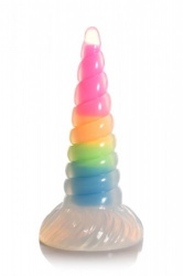 De ''UniGlow'' een Glow-in-the-Dark Regenboog Dildo van Creature Cocks - odc-ah310