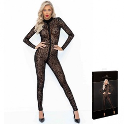 Noir Handmade Full body leopard flock catsuit - nh-f285