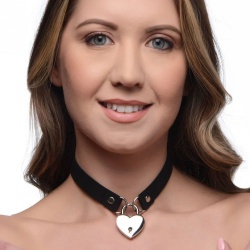 Lock-It Heart Choker by Master Series - xr-ag418