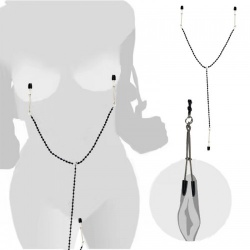 Nipple Clamps with bead necklace by Sextreme - os-05251970000